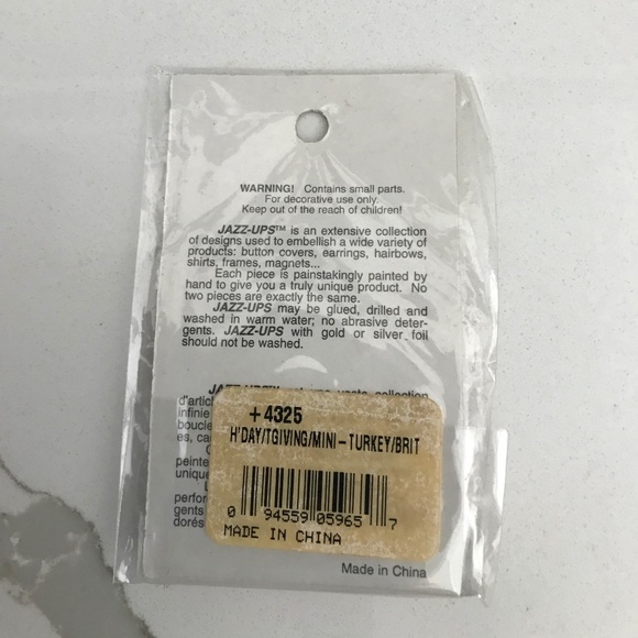 Hand Painted Jazz Up Craft Embellishments Turkey Pumpkin Maple Leaf 3 Pieces - Picture 3 of 6